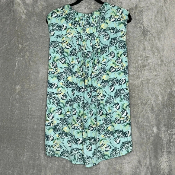 Charter Club 3X Shirt Top Blue Floral Sleeveless V Neck Pleated Casual Womens - Picture 4 of 7
